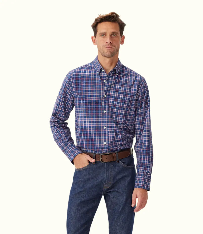 RM Williams Regular shirt Red/Blue Check - Main Image