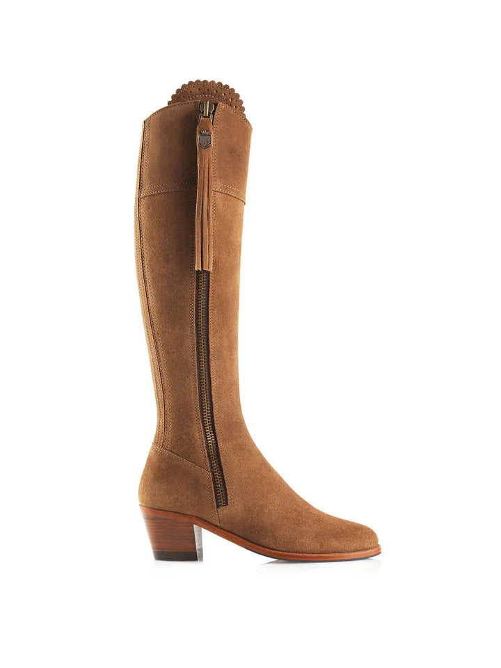 Fairfax & Favor Regina Suede Boots in Tan main image 1