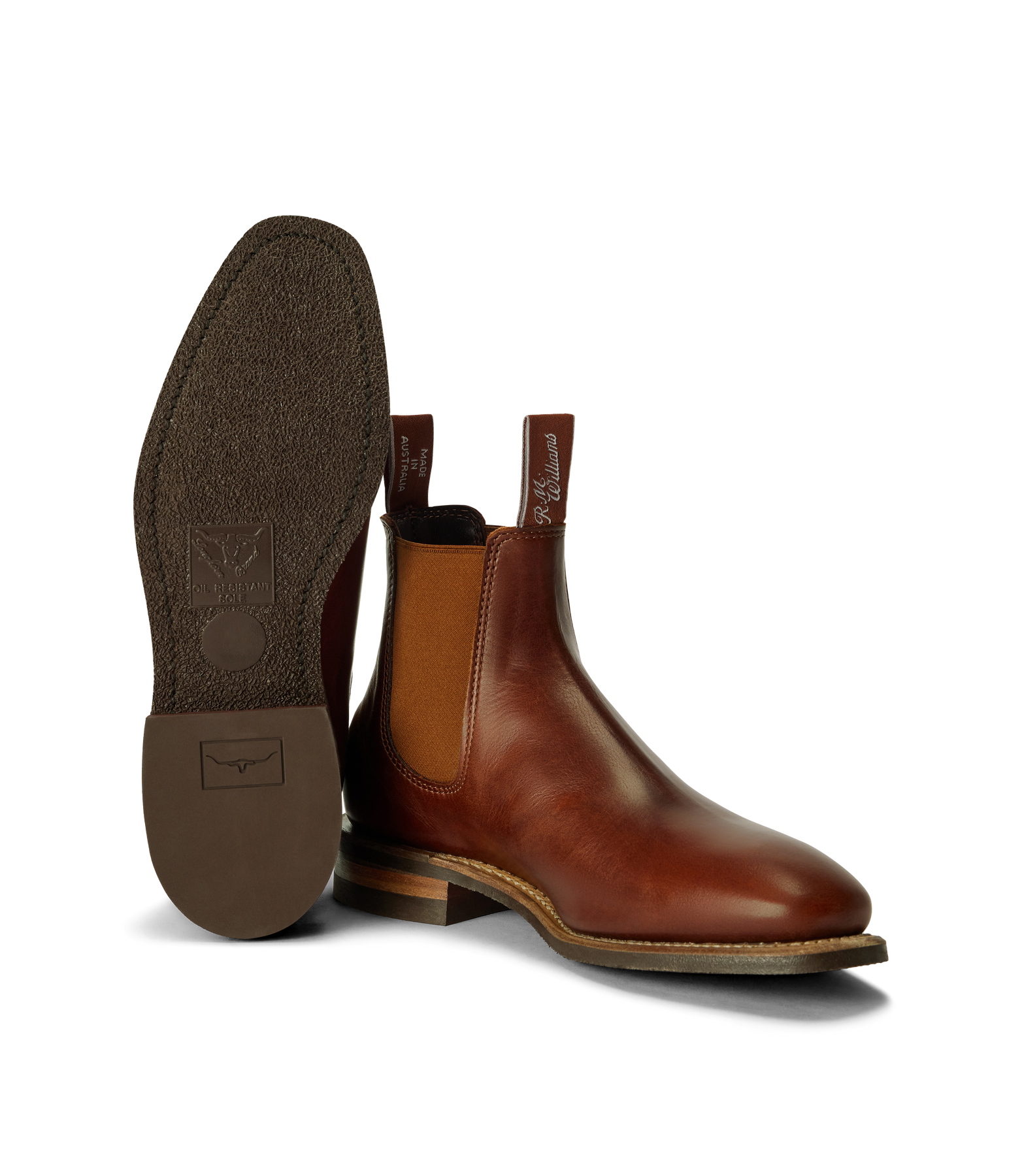 Rm Williams Rough Rider Boot RM Williams Comfort Craftsman boot Mid brown/saddle pull-up leather