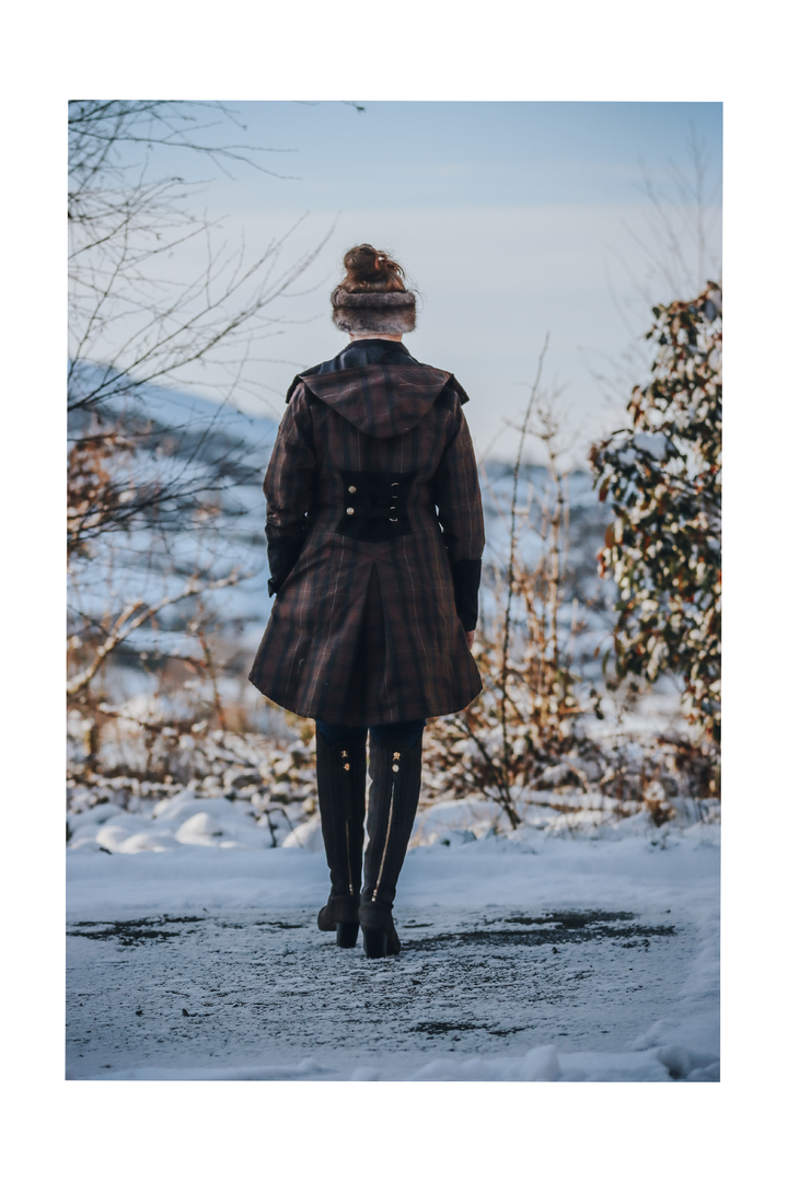 Odette Wax Check Waterproof Breathable Windproof Coat